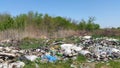 Garbage dump.The household waste. Pollution of the environment.