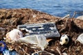 Garbage dump near the sea Royalty Free Stock Photo