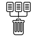Garbage file content icon outline vector. Creative data input