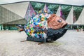 Garbage` fish on the marina near Kronborg Castle made by Hideaki Shibata, who is also known as Yodogawa Technique