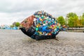Garbage` fish on the marina near Kronborg Castle made by Hideaki Shibata, who is also known as Yodogawa Technique