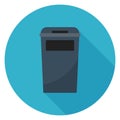 Garbage icon in flat design.