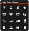 Garbage icon set