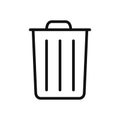 Garbage icon vector. Simple garbage sign in modern design style for web site and mobile app. EPS10 Royalty Free Stock Photo