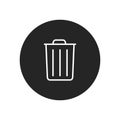 Garbage icon vector. Simple garbage sign in modern design style for web site and mobile app. EPS10 Royalty Free Stock Photo