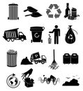 Garbage icons set