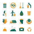 Garbage icons set