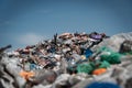 Garbage on the landfill. Plastic Garbage. Pollution concept Royalty Free Stock Photo