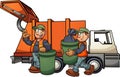 Garbage men picking up trash