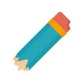 Garbage pencil icon flat isolated vector Royalty Free Stock Photo