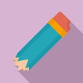 Garbage pencil icon, flat style Royalty Free Stock Photo