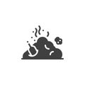 Garbage pile, rubbish vector icon