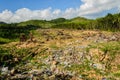 Garbage pollution and encroach on forest by human Royalty Free Stock Photo