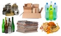 Garbage prepared for recycling Royalty Free Stock Photo
