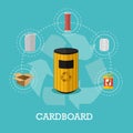 Garbage recycle concept vector illustration in flat style.