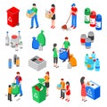 Garbage Recycling Elements Set