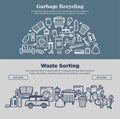 Garbage recycling and waste sorting prmotional Internet pages