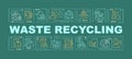 Garbage recycling word concepts banner