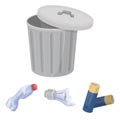 garbage related icon set Royalty Free Stock Photo
