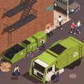 Garbage Removal Isometric Background