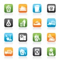 Garbage and rubbish icons Royalty Free Stock Photo