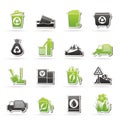 Garbage and rubbish icons Royalty Free Stock Photo