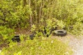 Garbage ruining wilderness in the Yukon, Canada