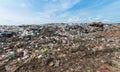 Garbage in Sanitary Landfill, waste Royalty Free Stock Photo