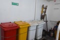 Garbage segregation in container merchant vessel on the main deck