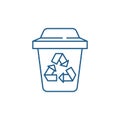 Garbage sorting line icon concept. Garbage sorting flat  vector symbol, sign, outline illustration. Royalty Free Stock Photo