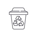 Garbage sorting line icon concept. Garbage sorting vector linear illustration, symbol, sign Royalty Free Stock Photo