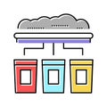 garbage sorting machine color icon vector illustration Royalty Free Stock Photo