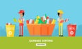 Garbage Sorting. Website Design Template