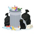 Garbage stack illustration Royalty Free Stock Photo