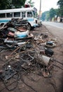 Garbage on the street in Kandy