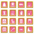 Garbage thing icons pink