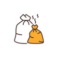 Garbage Trash Bags vector concept colored icon Royalty Free Stock Photo