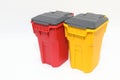 Garbage trash bin isolated white background Royalty Free Stock Photo