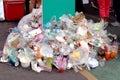 Garbage, Trash, Waste, Plastic Waste Pollution, Pile of Garbage Plastic Waste Bottle and Bag Foam tray many on floor