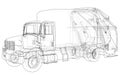 Garbage truck concept. Vector