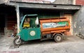 garbage truck container vehicle three wheels