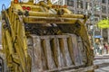 Garbage truck detail in new york city Royalty Free Stock Photo