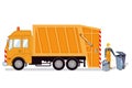 Garbage truck illustration