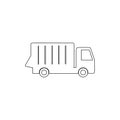 garbage truck outline icon. Element of car type icon. Premium quality graphic design icon. Signs and symbols collection icon for Royalty Free Stock Photo