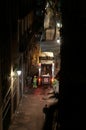 Garbage truck pass on a central street in barcelona vertical