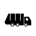 Garbage truck silhouette icon