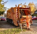 A garbage truck used to collect and shred bulky items from households.