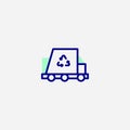 Garbage truck vector icon sign symbol Royalty Free Stock Photo