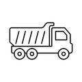 Garbage truck Vector Icon which can easily modify or edit Royalty Free Stock Photo