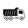 Garbage truck Vector Icon which can easily modify or edit